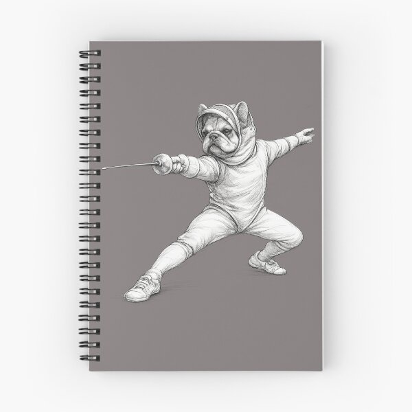 Item preview, Bulldog Fencer designed and sold by ChillCharmStudio.