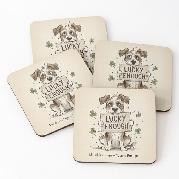Item preview, Mixed Breed Dog – Lucky Enough designed and sold by VisualRotaStudio .