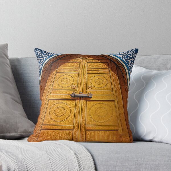 Item preview, Sacred Kaaba Door (V.5) – Golden Door & Kiswa / Makkah Islamic Wall Art designed and sold by D-Islamic.