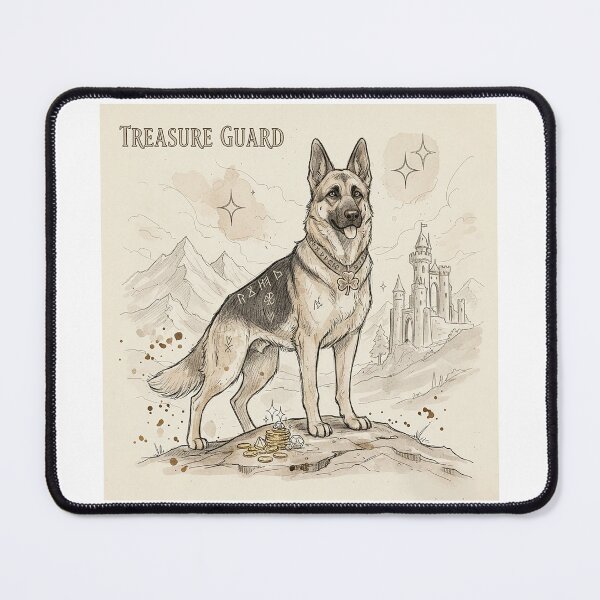 Item preview, German Shepherd – Guardian of Treasure designed and sold by VisualRotaStudio .