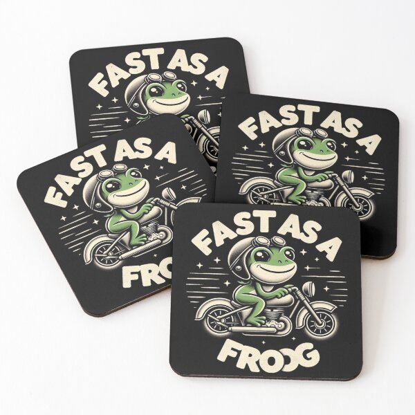 Item preview, Fast as a Frog: Retro Vintage Motorcycle Biker Frog designed and sold by Zoo-Moo.