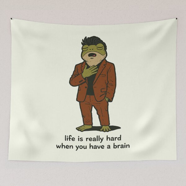 Item preview, Life Is Really Hard Funny Frog designed and sold by CamaleonDesigns.