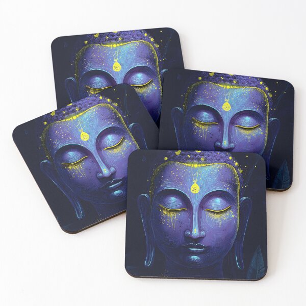Item preview, Vibrant Buddha Illustration in Deep Blue Tones designed and sold by Artessie.