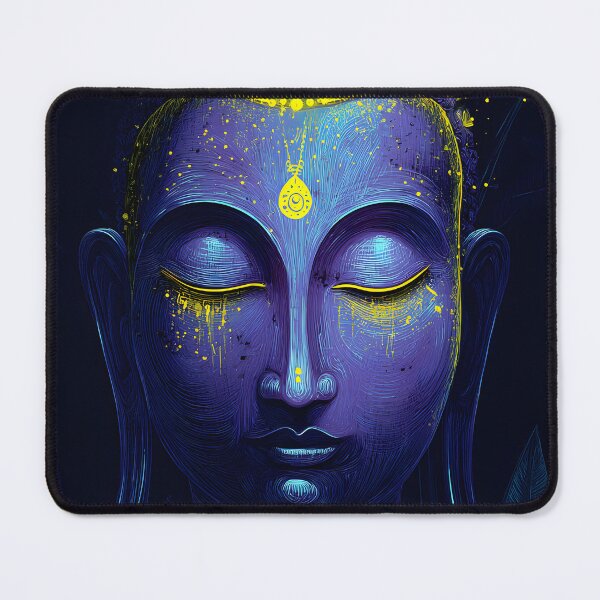 Item preview, Vibrant Buddha Illustration in Deep Blue Tones designed and sold by Artessie.