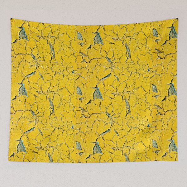 Item preview, Old aged yellow painted surface as abstract background. designed and sold by IaroslavB.