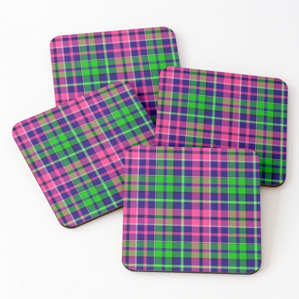 Item preview,  Pink and Green Tartan Plaid On Blue Background  designed and sold by PatternTitan.