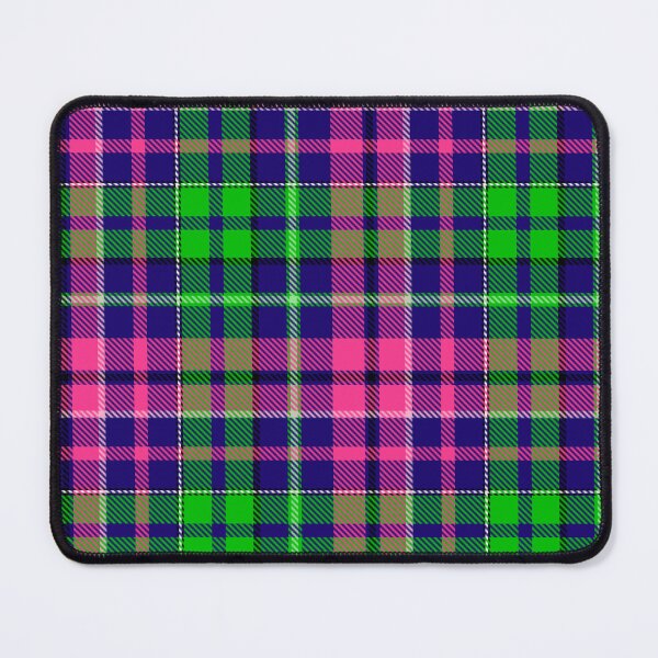 Item preview,  Pink and Green Tartan Plaid On Blue Background  designed and sold by PatternTitan.