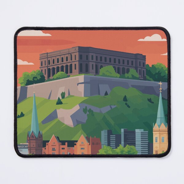 Item preview, NOTTINGHAM Travel Art – Modern City & Forest Illustration designed and sold by MarkedArtPrints.