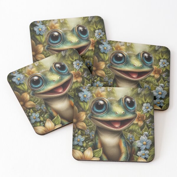 Item preview, Happy Frog in Floral Setting designed and sold by PetsArt.