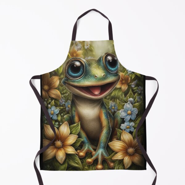 Item preview, Happy Frog in Floral Setting designed and sold by PetsArt.