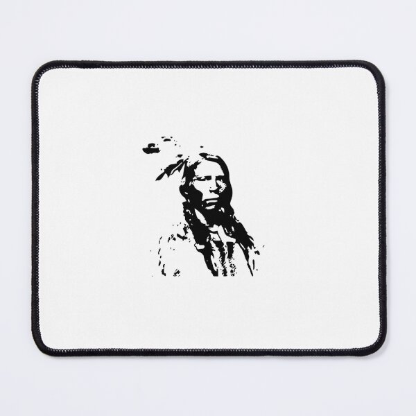 Item preview, Native Spirit Stencil Warrior Portrait designed and sold by LIVE_FREE.