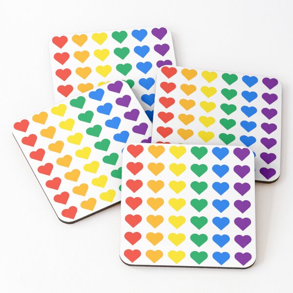 Item preview, Colorful Rainbow Heart Pattern designed and sold by Wearable Color Art Clothing & More.