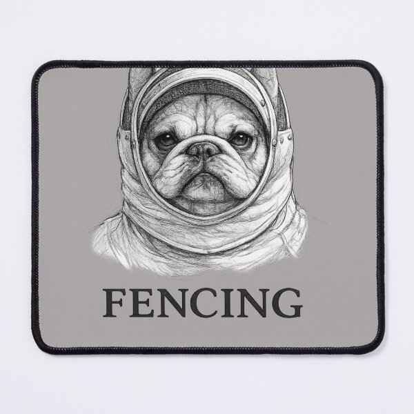Item preview, Bulldog Fencer Portrait designed and sold by ChillCharmStudio.