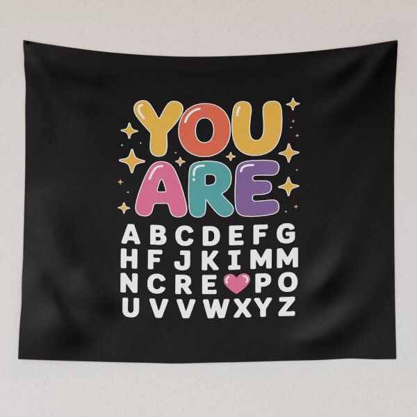 Item preview, You Are Letters Alphabet Learn ABCs Boy Girl Reading Teacher designed and sold by rutimenta.