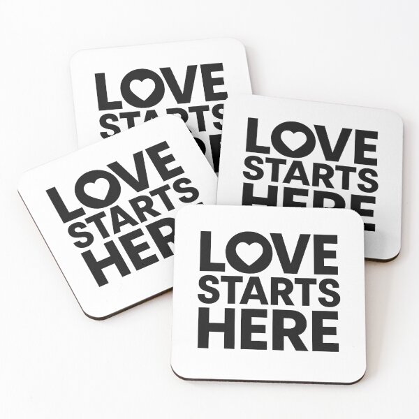 Item preview, Love Starts Here - Bold Valentine Typography Design designed and sold by MKreative Studio.