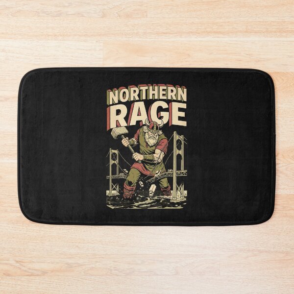 Item preview, Giant Viking Northern Rage - Retro Kaiju Comic Style Art designed and sold by AwesomeBeyondLimits.