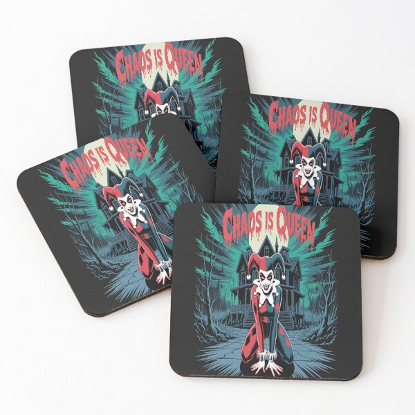 Item preview, Chaos Is Queen - Harley Quinn Haunted House Horror Art designed and sold by Midnight Veil Designs.