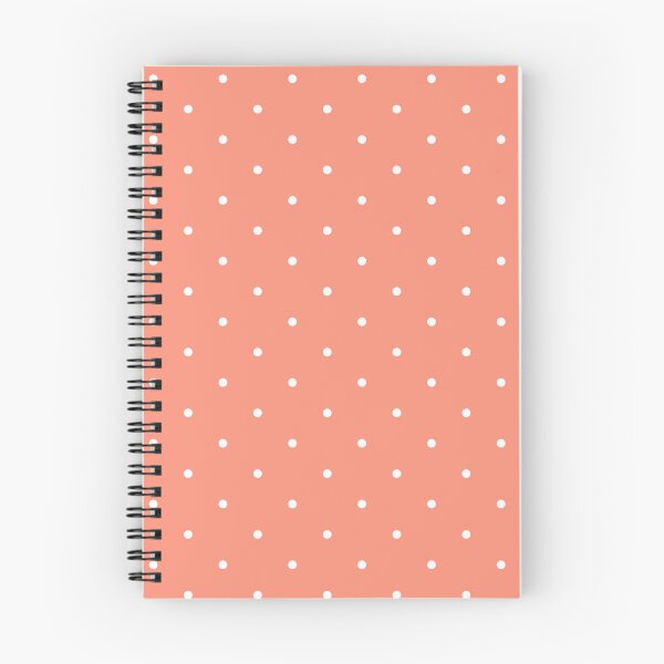 Item preview, Salmon pink and white polka dot pattern designed and sold by RishabhArts1.