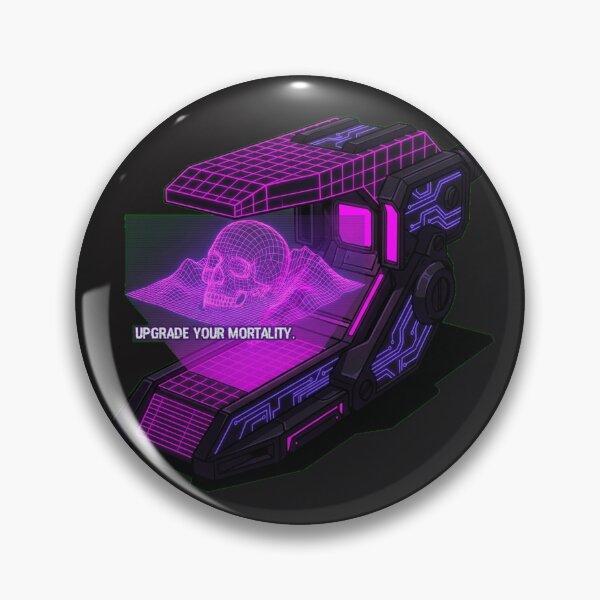 Item preview, The Topology Scanner Skull Synthwave Cyberpunk Art designed and sold by Thaivi Design.