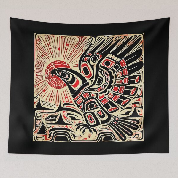 Item preview, Northwest Coast Eagle Spirit Art – Indigenous Formline Inspired Style Guardian Bird designed and sold by Alaska Magick.