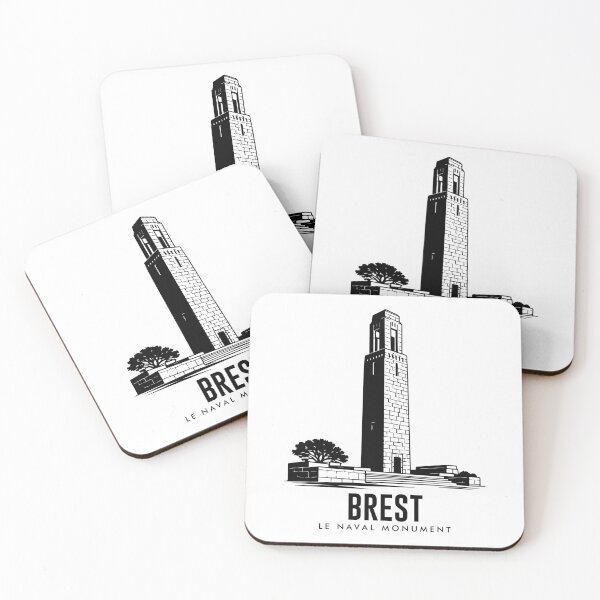 Item preview, Brest – Naval Monument | Vintage Brittany Poster – Maritime Decor Finistère designed and sold by allcityprints.