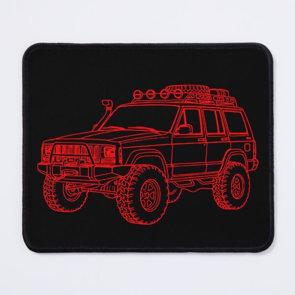 Item preview, Classic Cherokee XJ Overland Line Art Red designed and sold by Off-Road-Zone.