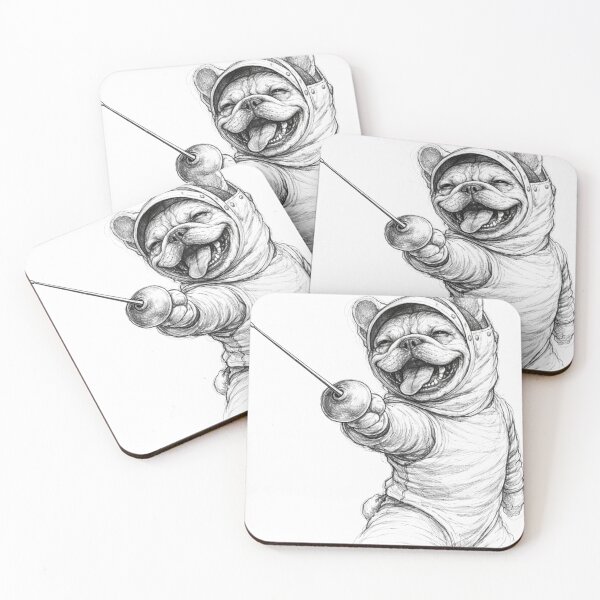 Item preview, Laughing Bulldog Sabre Fencer designed and sold by ChillCharmStudio.