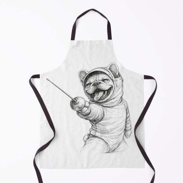 Item preview, Laughing Bulldog Sabre Fencer designed and sold by ChillCharmStudio.