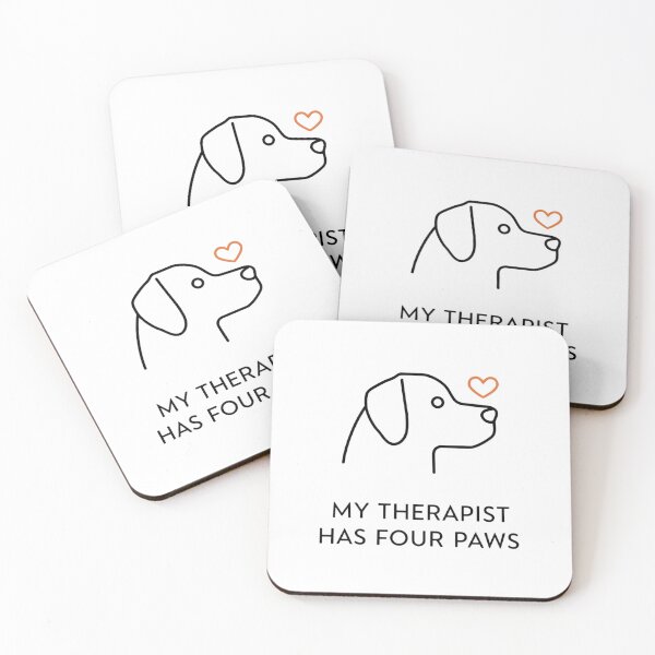 Item preview, My Therapist Has Four Paws Dog Lover Gift | Cute Pet Owner Quote designed and sold by VibranPalette.