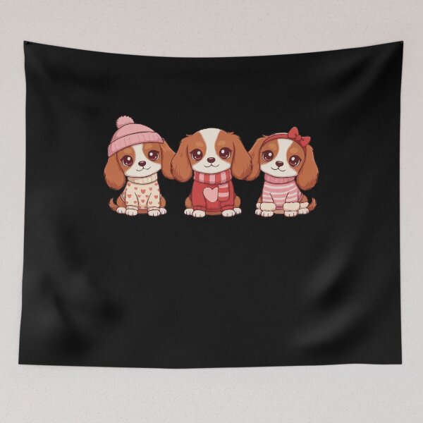 Item preview, Cute Cavalier King Charles Spaniel Valentine Cartoon designed and sold by MizoX7.