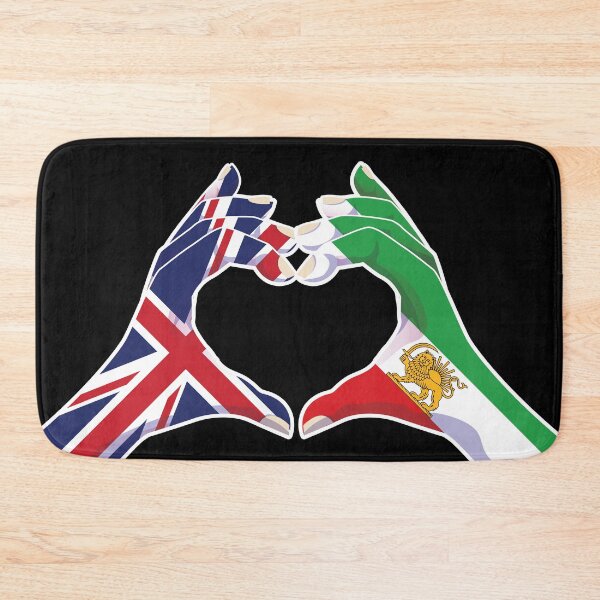 Item preview, British–Iranian Unity | Heart Hands with Lion and Sun designed and sold by FlagX.