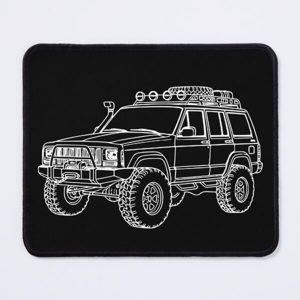 Item preview, Classic Cherokee XJ Overland Line Art White designed and sold by Off-Road-Zone.