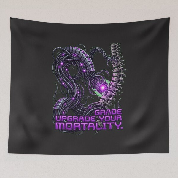 Item preview, The Data Leech - Biomechanical Cyber Skull & Ethernet Spine designed and sold by Thaivi Design.