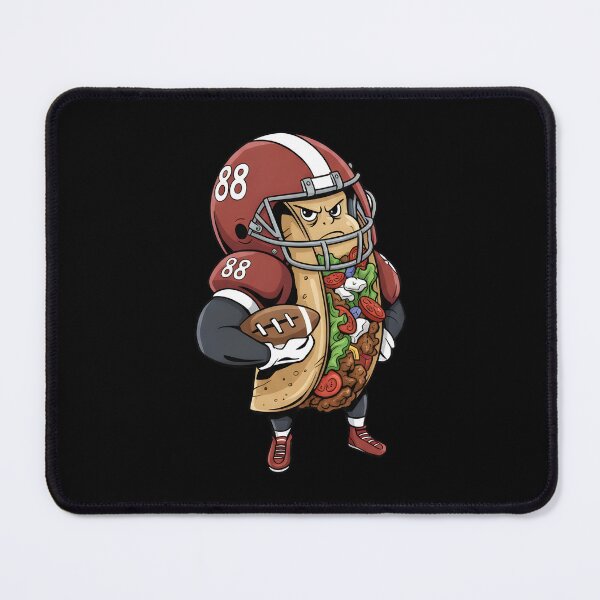 Item preview, Funny Taco American Football Player Sports Mascot Mexican Food designed and sold by DrawHandArt.