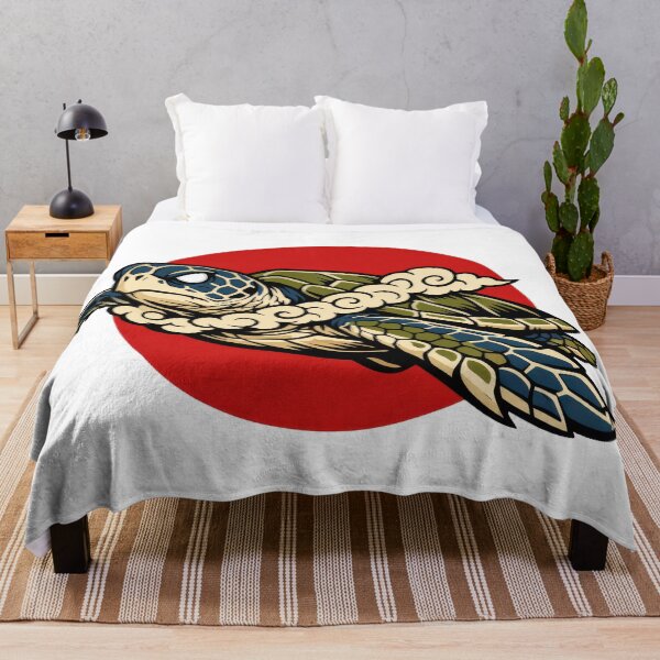 Item preview, Japanese Neo Traditional Sea Turtle Rising Sun designed and sold by zoughlal.