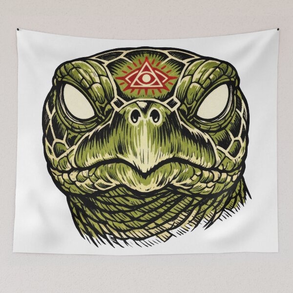 Item preview, Mystic Third Eye Sea Turtle Ukiyo-e Portrait designed and sold by zoughlal.