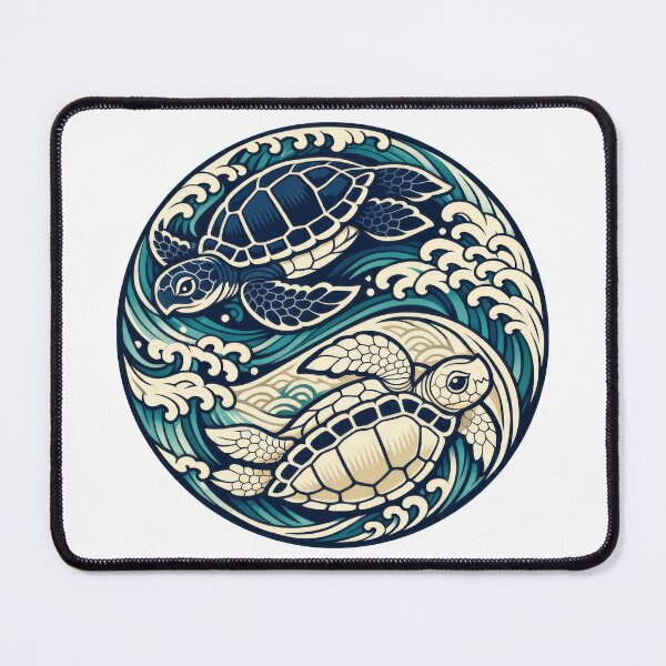 Item preview, Yin Yang Sea Turtles Balanced Ocean Harmony designed and sold by zoughlal.