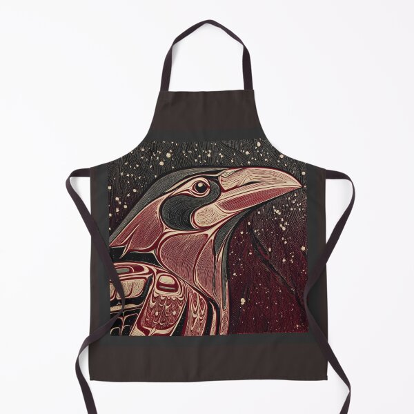 Item preview, Raven Spirit Art – Northwest Coast Formline Inspired Raven Under the Stars designed and sold by Alaska Magick.