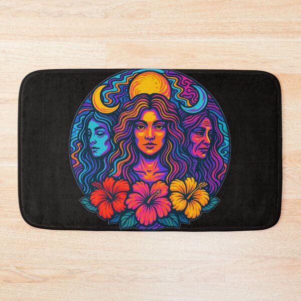 Item preview, Triple Goddess Maiden Mother Crone - Psychedelic Wiccan Moon Art designed and sold by TSE DESIGN.