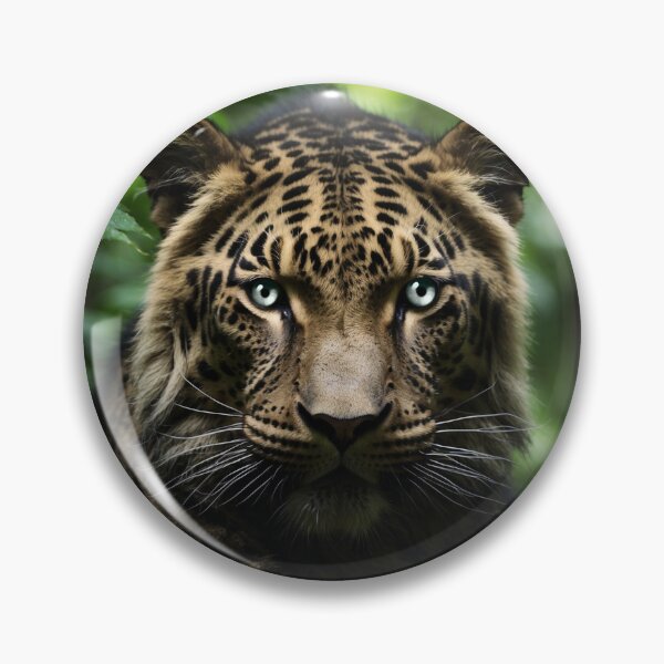 Item preview, Lurking Leopard – Dense Greenery – Mystical Animal Art designed and sold by Traumrausch.