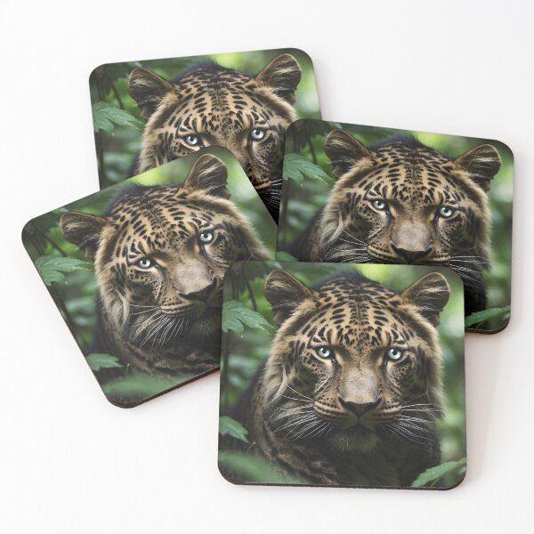 Item preview, Lurking Leopard – Dense Greenery – Mystical Animal Art designed and sold by Traumrausch.