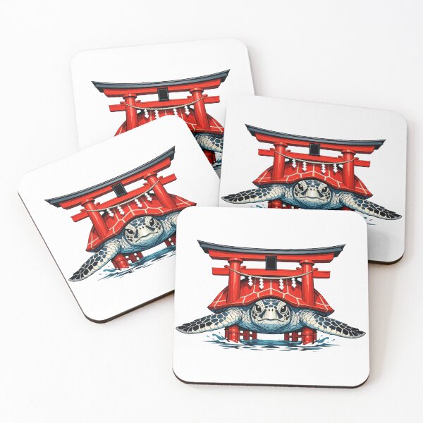 Item preview, Torii Gate Shrine Sea Turtle Surreal Japanese Art designed and sold by zoughlal.