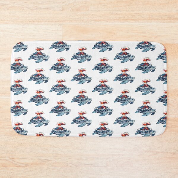 Item preview, Mount Fuji Volcano Erupting On Sea Turtle Back designed and sold by zoughlal.