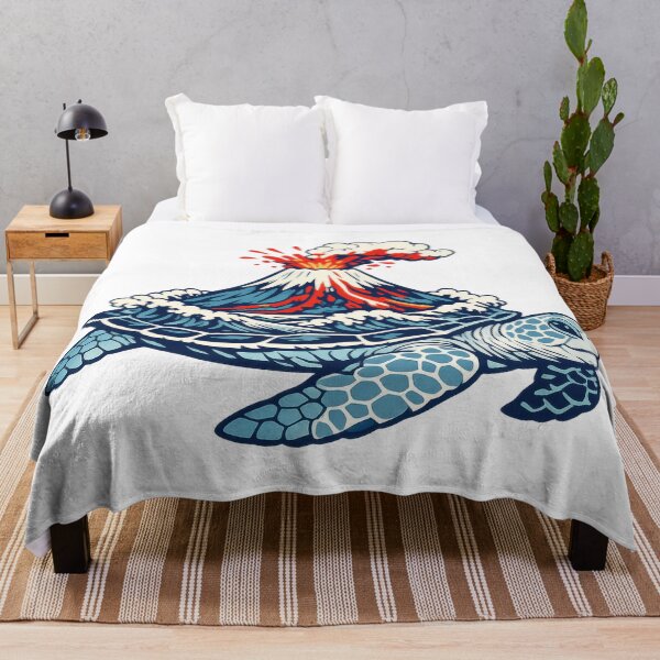 Item preview, Mount Fuji Volcano Erupting On Sea Turtle Back designed and sold by zoughlal.