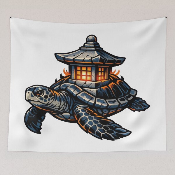 Item preview, Japanese Stone Lantern Sea Turtle Night Guide designed and sold by zoughlal.