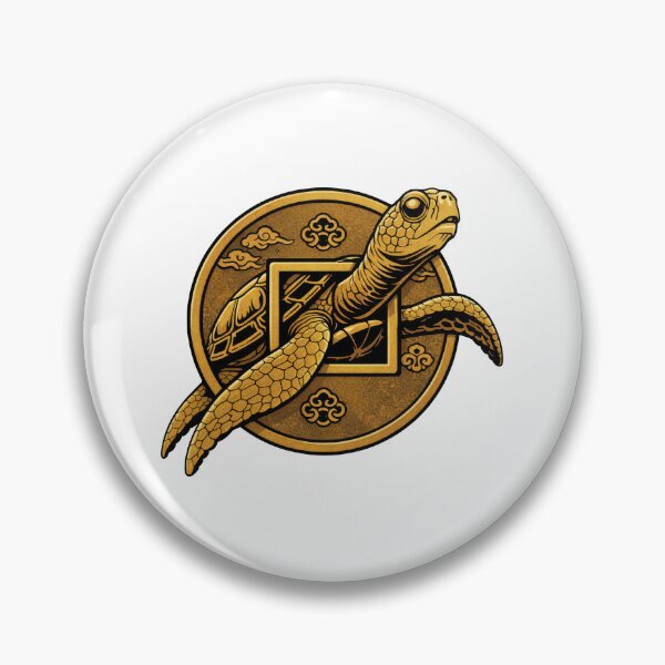 Item preview, Ancient Japanese Coin Sea Turtle Good Luck Charm designed and sold by zoughlal.