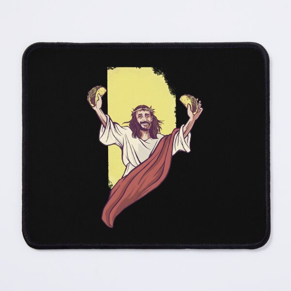Item preview, Funny Jesus Holding Tacos Mexican Food Humor Christian Religion Faith Graphic designed and sold by DrawHandArt.