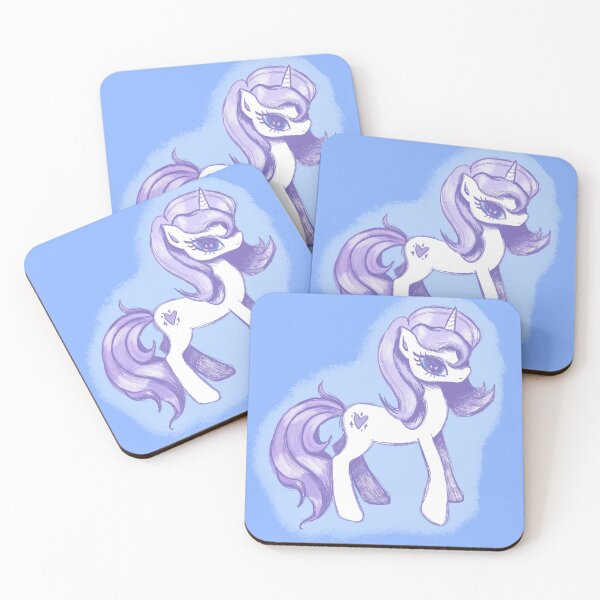 Item preview, Pretty Little White Unicorn Pony Purple Hair designed and sold by kachow9500.