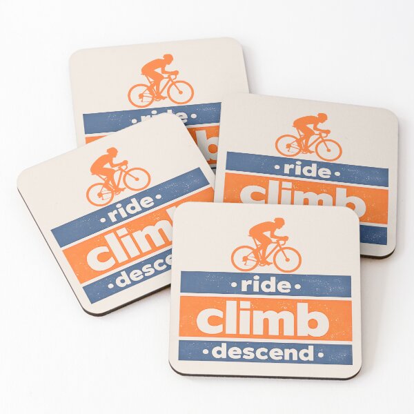 Item preview, Ride Climb Descend Cycling Quote Vintage Distressed Style designed and sold by Aesthetic-Avenue.