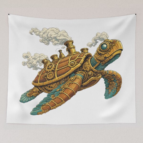 Item preview, Steampunk Mechanical Sea Turtle Clockwork Gears designed and sold by zoughlal.